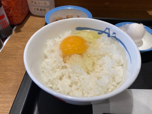 松屋豊田店のWで選べる玉子かけごはん