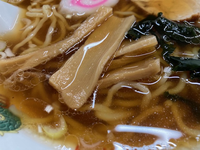 ふじ食堂のラーメンのメンマ