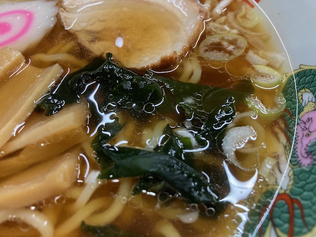 定食ふじのラーメンの海苔