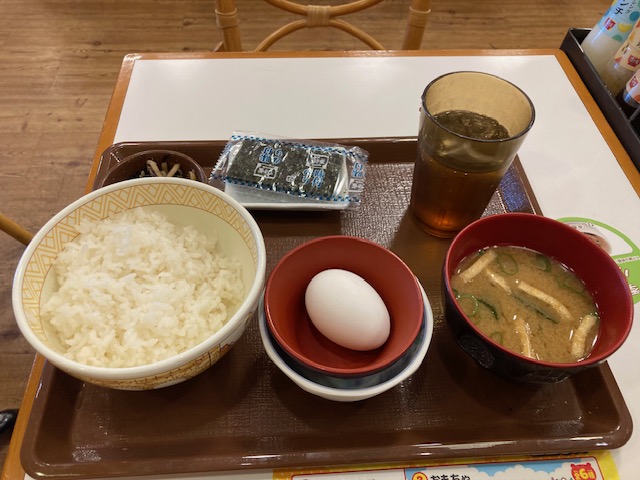 すき家のたまかけ朝食