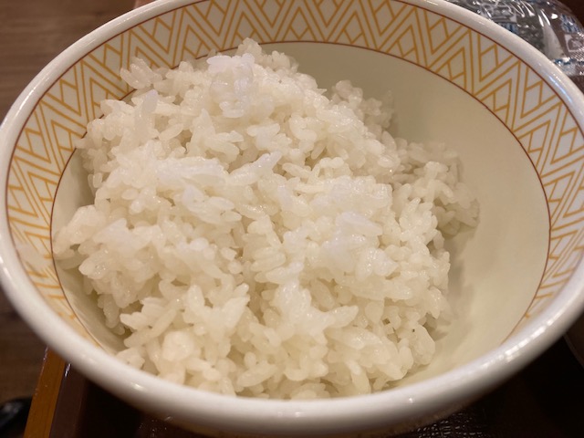 すき家のたまかけ朝食のごはん