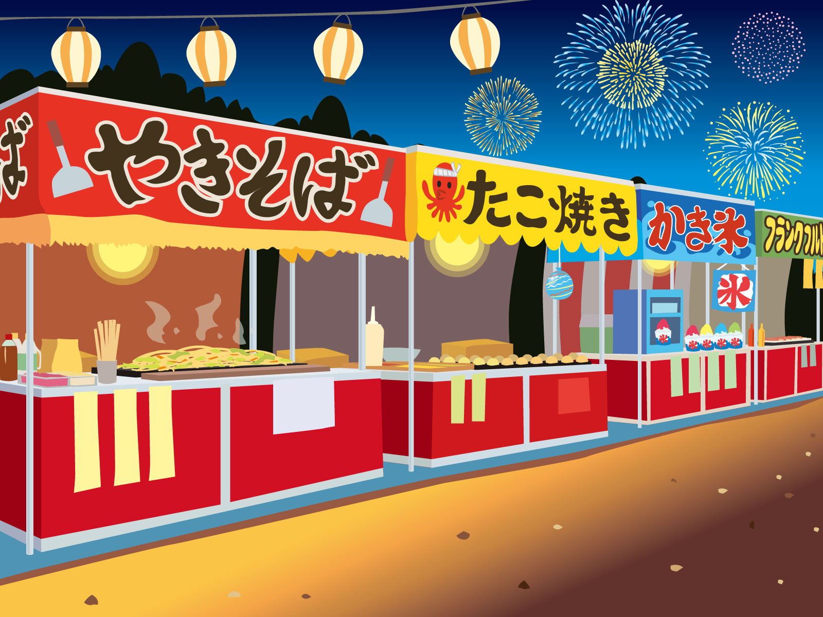 祭りの露店